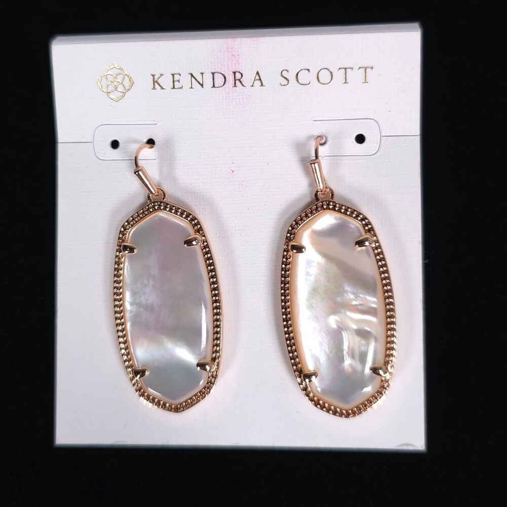 KENDRA SCOTT ELLE Drop Earrings Mother of Pearl Rose Gold